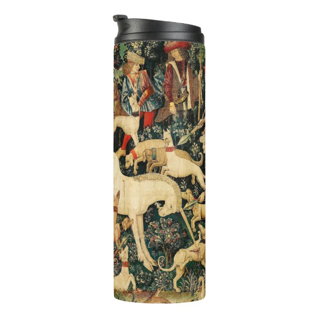 Unicorn Tapestries Mediaeval Classic Defends Hunt  Thermal Tumbler (Rotated Right)