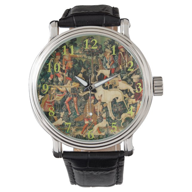 Unicorn Tapestries Mediaeval Classic Defends Hunt  Watch (Front)