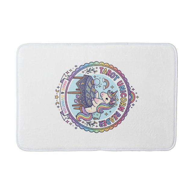 Unicorn Tarot Unicorn Reader Funny Shirt Graphic_1 Bath Mat (Front)