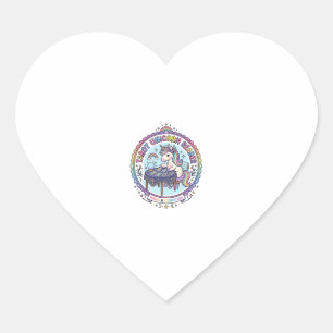 Unicorn Tarot Unicorn Reader Funny Shirt Graphic_1 Heart Sticker