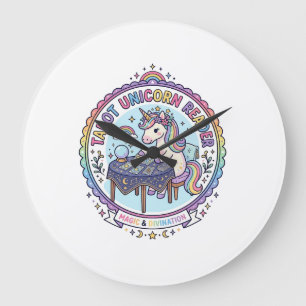 Unicorn Tarot Unicorn Reader Funny Shirt Graphic_1 Large Clock