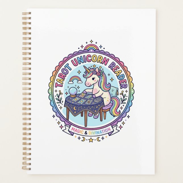 Unicorn Tarot Unicorn Reader Funny Shirt Graphic_1 Planner (Front)
