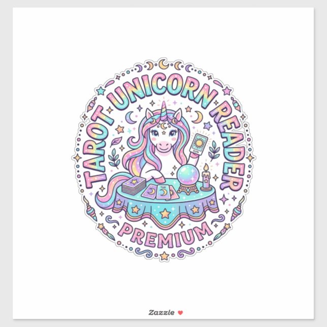 Unicorn Tarot Unicorn Reader Premium Funny Print o (Sheet)