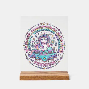 Unicorn Tarot Unicorn Reader Premium Funny Print o Acrylic Sign