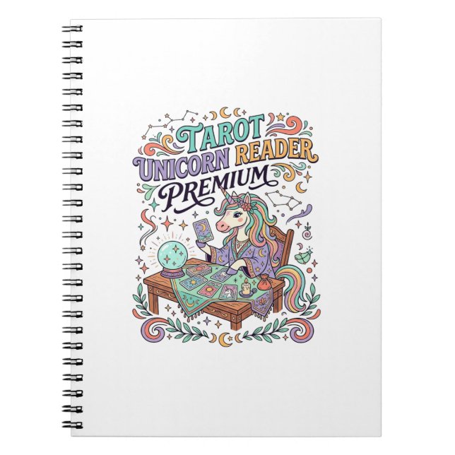 Unicorn Tarot Unicorn Reader Premium Kawaii Appare Notebook (Front)