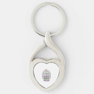 Unicorn Teaching with Unicorn Energy Bold Typograp Key Ring