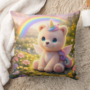 Unicorn teddy bear luxury cushion