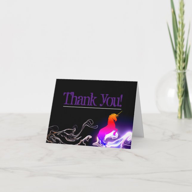Unicorn Thank You Card (Front)