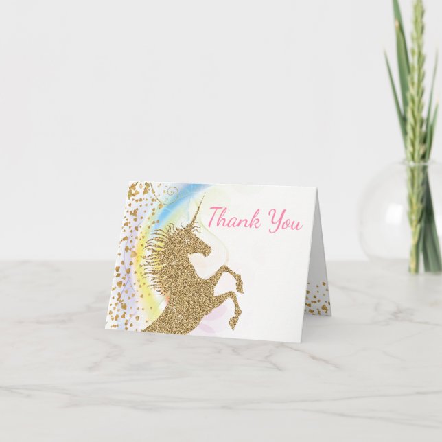 Unicorn Thank You Cards (Front)