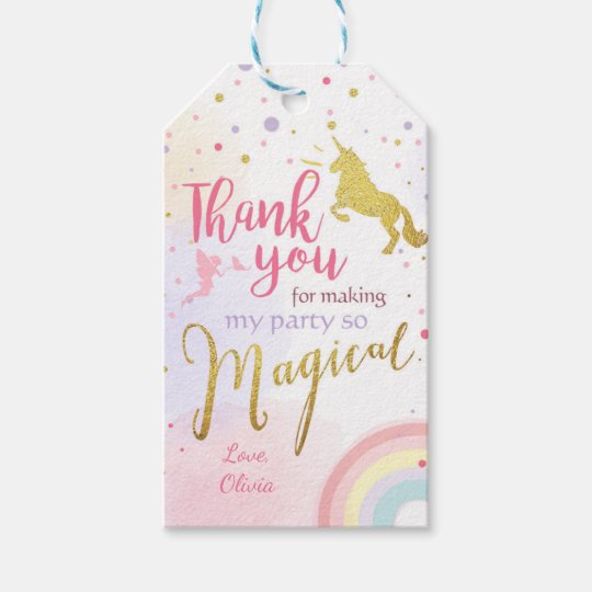 unicorn thank you tags unicorn magical birthday zazzle co nz christmas invitations printable