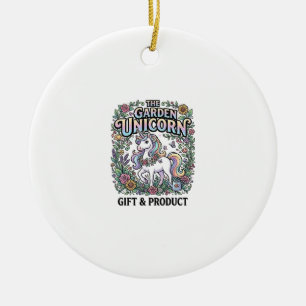 Unicorn The Garden Unicorn Commercial Vector Desig Ceramic Tree Decoration