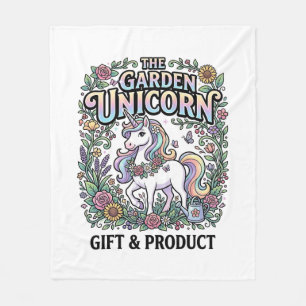Unicorn The Garden Unicorn Commercial Vector Desig Fleece Blanket