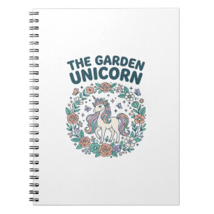 Unicorn The Garden Unicorn Trendy T-Shirt Design_1 Notebook