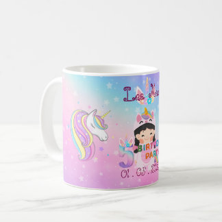 Unicorn-Themed 5th Birthday Party Mug Souvenir