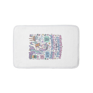 Unicorn Therapist with a Magical Side Gift Idea St Bath Mat