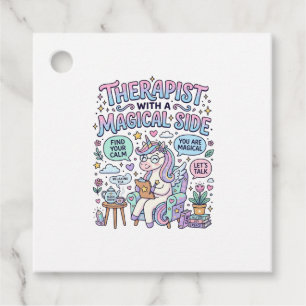 Unicorn Therapist with a Magical Side Gift Idea St Favour Tags