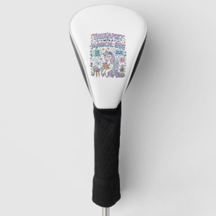 Unicorn Therapist with a Magical Side Gift Idea St Golf Head Cover