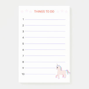 Unicorn Things To Do Post-it Notes