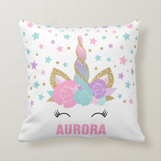 unicorn throw pillow