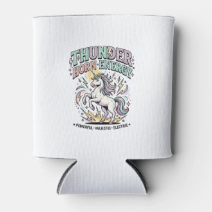 Unicorn Thunder Horn Energy Retro Style Product Gr Can Cooler