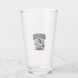 Unicorn Thunder Horn Energy Retro Style Product Gr Glass