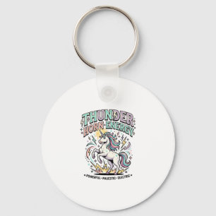 Unicorn Thunder Horn Energy Retro Style Product Gr Key Ring