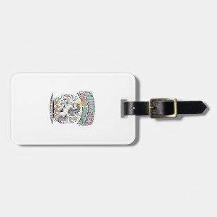 Unicorn Thunder Horn Energy Retro Style Product Gr Luggage Tag