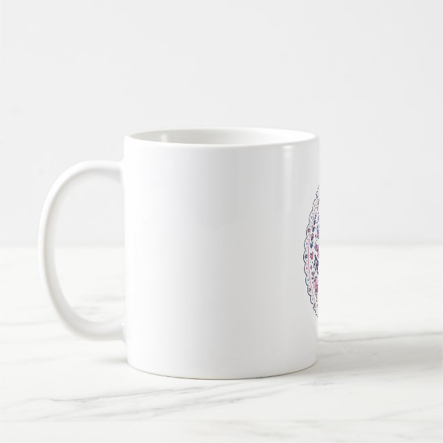 Unicorn Tiny Athlete Big Magic Playful Print on De Coffee Mug (Left)