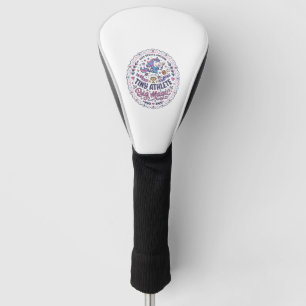 Unicorn Tiny Athlete Big Magic Playful Print on De Golf Head Cover