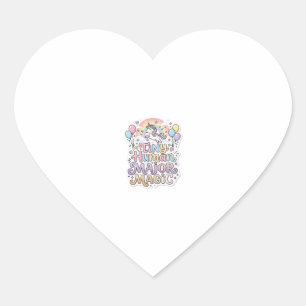 Unicorn Tiny Human Major Magic Premium Vector Vect Heart Sticker