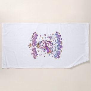 Unicorn Tiny Queen Big Kingdom Gift Idea Sticker a Beach Towel