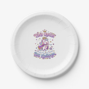 Unicorn Tiny Queen Big Kingdom Gift Idea Sticker a Paper Plate
