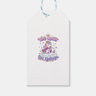 Unicorn Tiny Queen Big Kingdom Gift Idea Sticker a Tags
