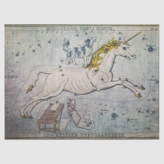 Unicorn Tissue or Decoupage Paper (Front)