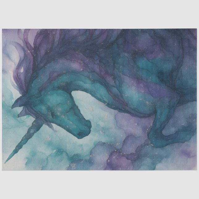 Unicorn Tissue Paper – Alcohol Ink Style (Front)
