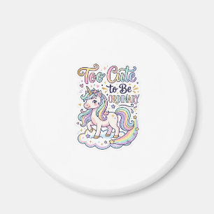Unicorn Too Cute to Be Ordinary Premium Vector Sti Magnet
