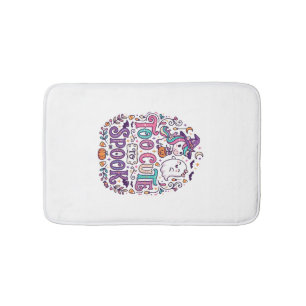 Unicorn Too Cute to Spook Colourful Marketplace Ar Bath Mat