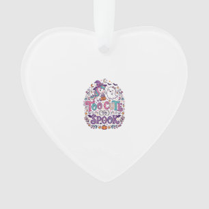 Unicorn Too Cute to Spook Colourful Marketplace Ar Ornament