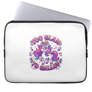 Unicorn Too Glam to Gallop Commercial Print on Dem Laptop Sleeve