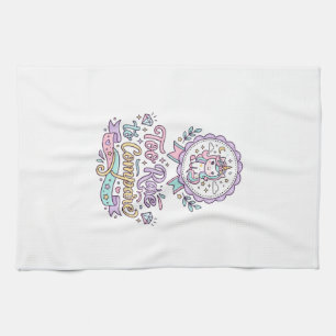 Unicorn Too Rare to Compare Cute Pastel T-Shirt De Tea Towel