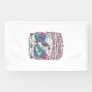 Unicorn Trail Hooves and Happy Hearts Colourful Ap Banner