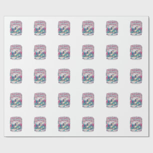 Unicorn Trail Hooves and Happy Hearts Colourful Ap Wrapping Paper