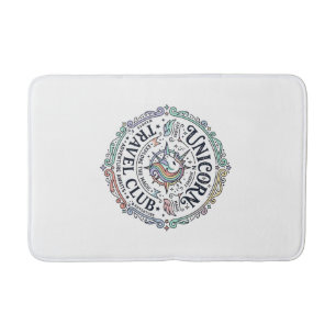 Unicorn Travel Club Original Zazzle Design_1 Bath Mat