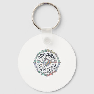 Unicorn Travel Club Original Zazzle Design_1 Key Ring
