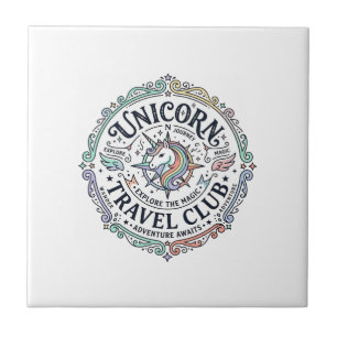 Unicorn Travel Club Original Zazzle Design_1 Tile