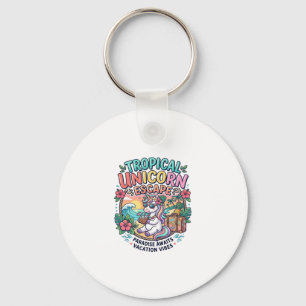 Unicorn Tropical Unicorn Escape POD Ready POD Artw Key Ring