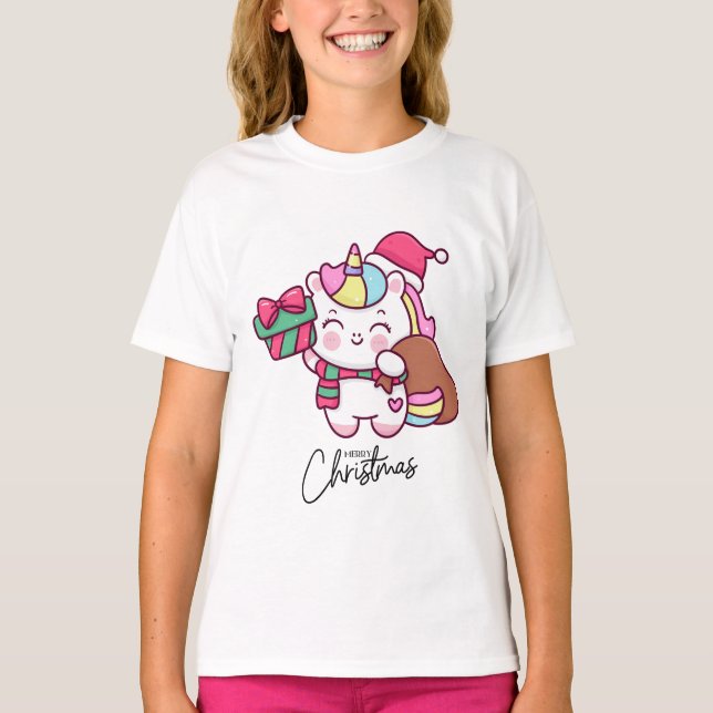 Unicorn Tshirt design for Christmas party  (Front)