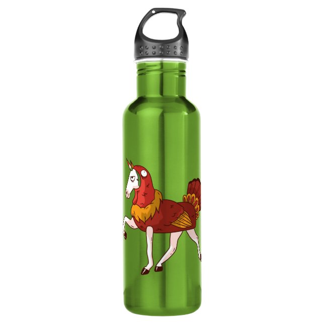Unicorn Turkey Costume 710 Ml Water Bottle (Front)