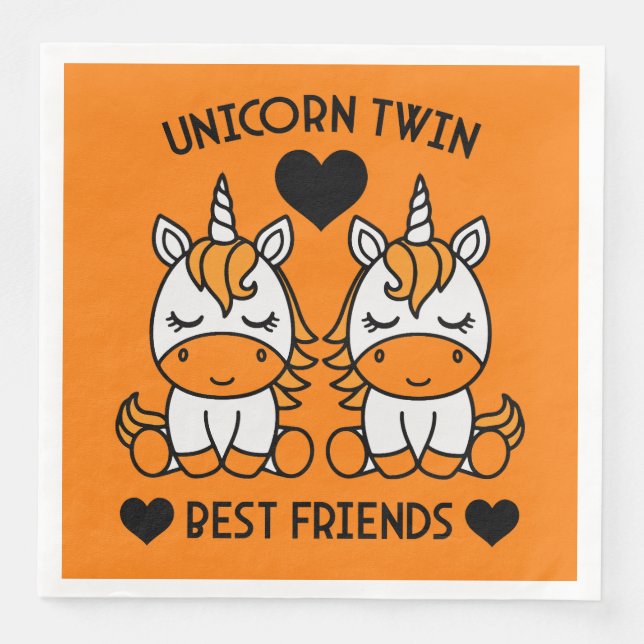 Unicorn Twin Sister  Napkin (Front)