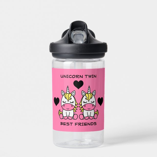 Unicorn Twin Sister  Water Bottle (Front)